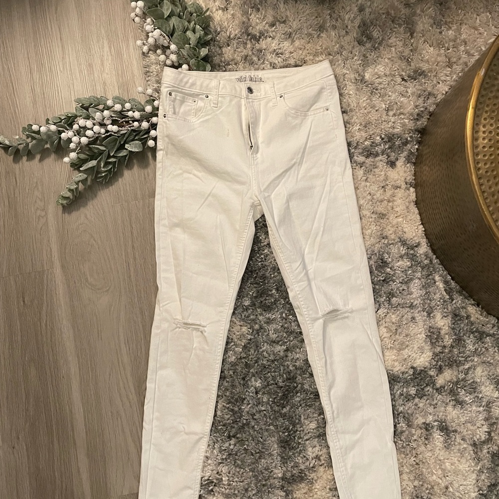 White Ripped Jeans - Picture 3 of 7